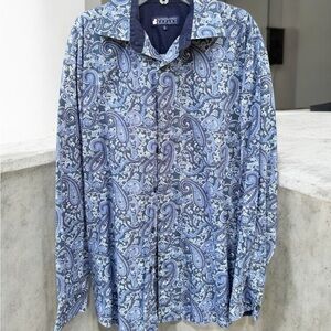 Paisley Blue Men's Shirt